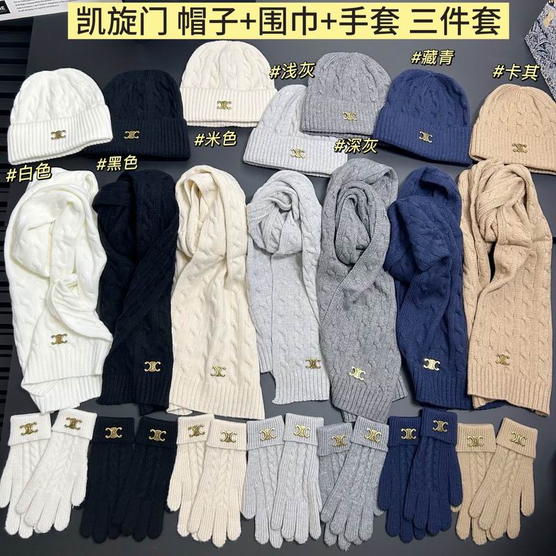 Celine scarf hat gloves dx38
